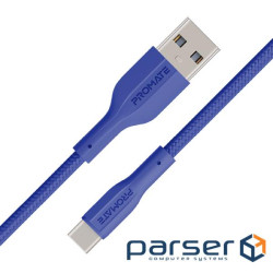 Кабель Promate USB - Type-C USB (M/M), 2 A, 1 м , xCord-AC Navy (xcord-ac.navy)