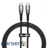 Кабель Baseus Glimmer Series Fast Charging Type-C to Type-C 100W (1m) black (CADH000701)