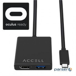 Accell Accessory J231C-008B-3 USB-C VR Adapter 8feet/2.5 meters extended freedom Retail