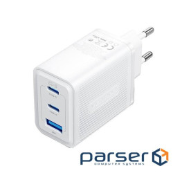 Мережевий зарядний пристрій Vention GaN III PD 65W QC3.0 5A White (FERW0-EU)