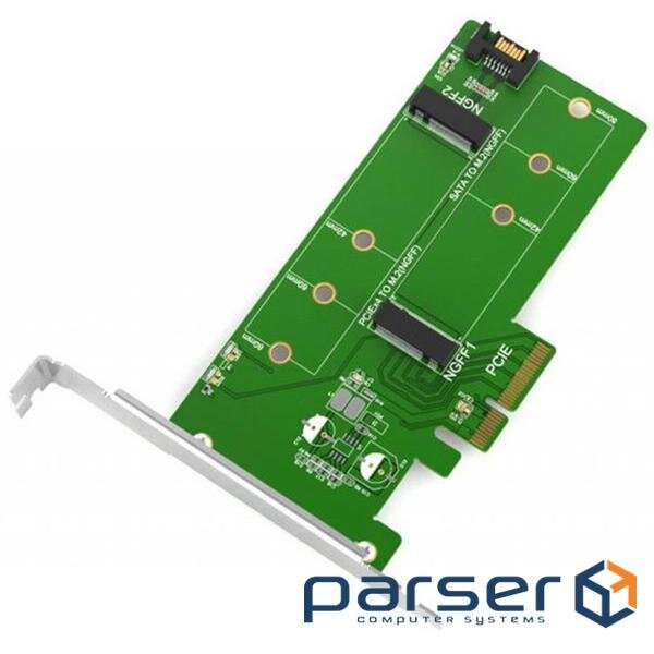 Контролер Maiwo Multi-Size PCIex4 & SATA to M.2 (M-Key or B-key) KT015 SSD (45774)