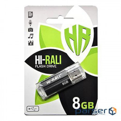 Флеш-накопичувач USB 8GB Hi-Rali Corsair Series Black (HI-8GBCORBK)