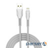 Дата кабель USB 2.0 AM to Lightning 1.0m line-drawing white ColorWay (CW-CBUL027-WH)