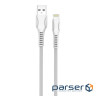 Дата кабель USB 2.0 AM to Lightning 1.0m line-drawing white ColorWay (CW-CBUL027-WH)