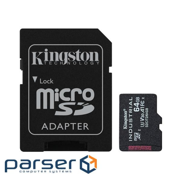 Карта пам'яті Kingston 64GB microSDXC class 10 UHS-I V30 A1 (SDCIT2/64GB)