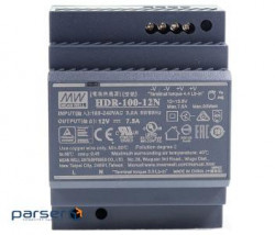 Блок живлення для систем відеоспостереження MeanWell HDR-100-12N