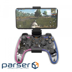 Геймпад Havit G180BT, Transparent, бездротовий (Bluetooth 5.0), PC / Playstation 3/4 (HV-G180BT RGB)