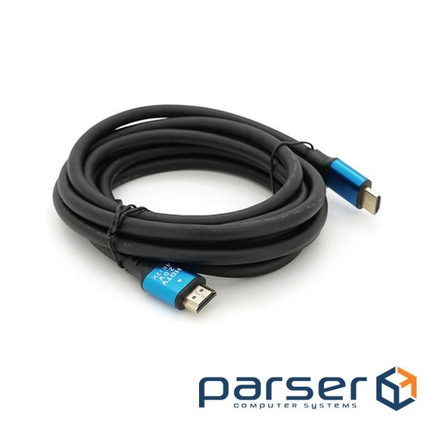 Кабель мультимедійний HDMI M to HDMI M 3.0m V2.0 4Kx2K black Merli (YT-HDMI(M)/(M)4KV2.0-3.0m/19118)