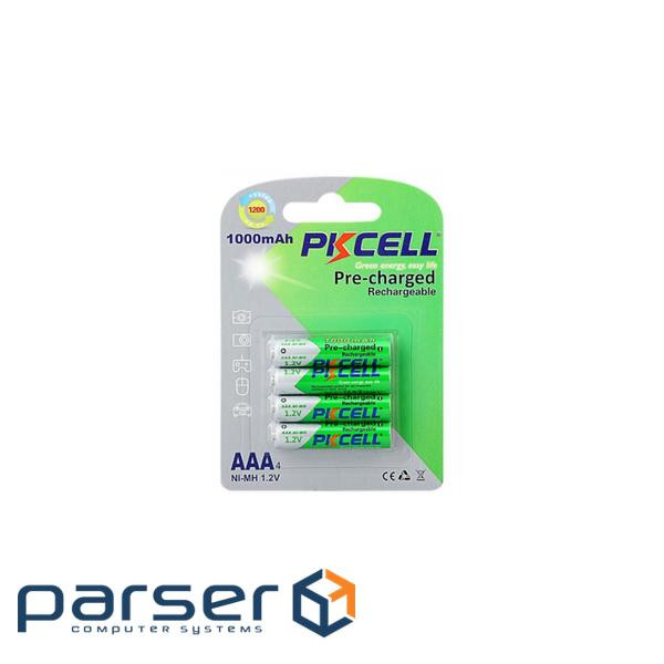 Акумулятор PKCELL 1.2V AAA 1000mAh NiMH Already Charged, 4 штуки в блистере цена з (PC/AAA1000-4BA)