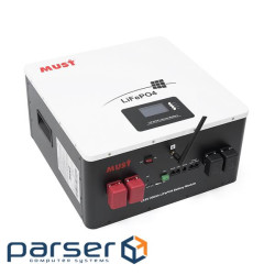 Акумуляторна батарея Must LiFePO4 LP16-24200 25.6V 200Ah, 5,12kWh, BMS100A@8S, CAN2.0 / RS232 / RS48