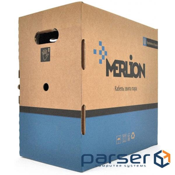 Кабель UTP, CCA, для зовнішньої прокладки, 4x2x0,56 мм, Merlion, Cat.6, бухта 305 м (10819)