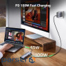 Концентратор Ugreen USB3.1 Type-C to HDMI60Hz/VGA/USB 3.0х3/RJ45/SD/TF/PD 100W 9-in-1 CM498 (15600)