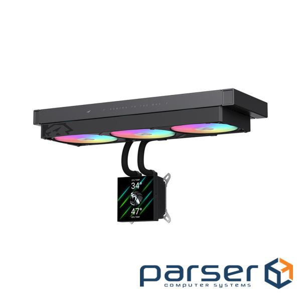 Процесорний кулер TDP 330 85.82 CFM, 2.23mmH20, Max: 31.5dB(A）, 800-2500RPM ,wa (GLACIER 360 LCD BK)