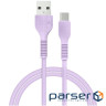 Дата кабель USB 2.0 AM to Type-C 1.2m AL-CBCOLOR-T1BK Purple ACCLAB (1283126518270)