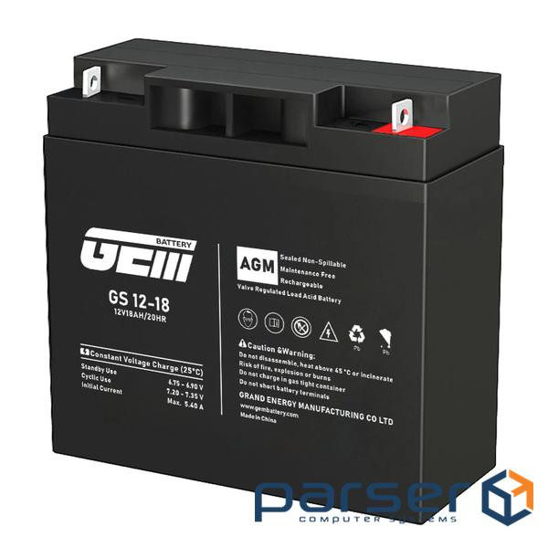 Акумуляторна батарея GEM Battery 12V, 18.0A (GS 12-18)