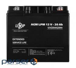 Акумулятор AGM LPM 12V - 20 Ah під болт М 5 (22882)