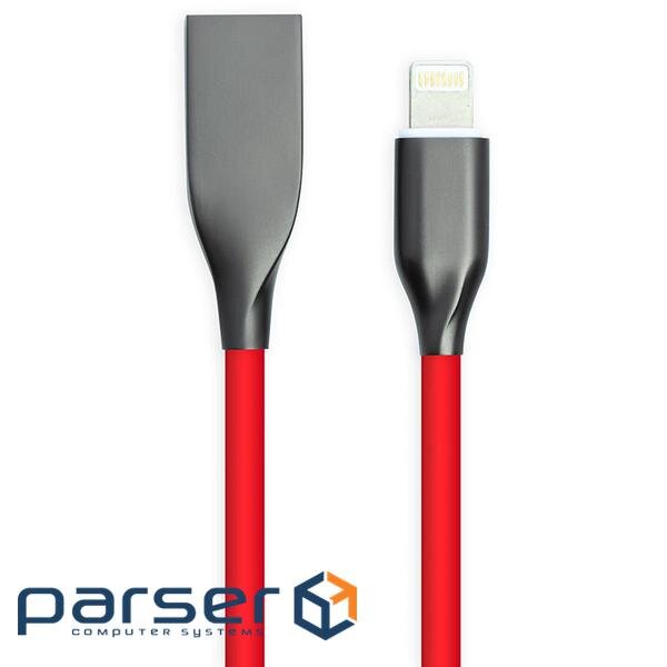 Дата кабель USB 2.0 AM to Lightning 1.0m red PowerPlant (CA911400)