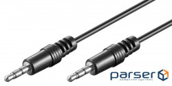 Cable Goobay audio-signal Jack 3.5mm 3pin M/M 5.0m,Shielded(45core ) D=4.0mm (75.03.4192-1)