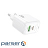 Зарядний пристрій BOROFONE BAS44A 1xUSB-C PD20W + 1xUSB QC3.0 white (6941991113840)