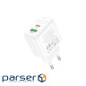 Зарядний пристрій BOROFONE BAS44A 1xUSB-C PD20W + 1xUSB QC3.0 white (6941991113840)