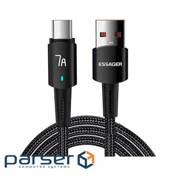 Дата кабель USB 2.0 AM to USB-C 0.5m 7A 100W black Essager (EXC7A-CGB01-P)