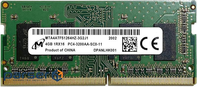 Memory Micron 4 GB SO-DIMM DDR4 3200 MHz - (MTA4ATF51264HZ-3G2J1)