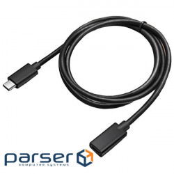 USB Type-C M/F device extension cable, (USB3.2 Gen2x1) 0.5m 100W 10Gbps, black (78.01.2969-1)