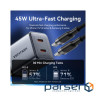 Зарядний пристрій Vention 2xUSB-C PD45W GaN + cable USB-C to USB-C 1.0m 5A gray (TZ-FCFH0-EU)