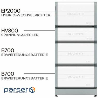 Зарядна станція Bluetti EP2000 10,5 kW + HV800 Voltage Controller + 2 Home Battery B (EP2000+2*B700)