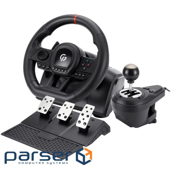 Ігрове кермо GamePro RW038PM з педалями та коробкою передач PC/XBOX360/XBOXONE/SWITCH/PS3/PS4