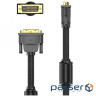 Кабель DVI-D 24M - 24M, 8.0 м, 2K 60Hz обплетення, з феритами Vention (EAEBK)