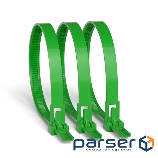 Bagatorazov screed 250x8.0 mm, 100 pcs, green (INCT-25080U-GN)