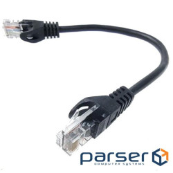 Патч-корд литой черный EServer 5е UTP RJ45 0.25м