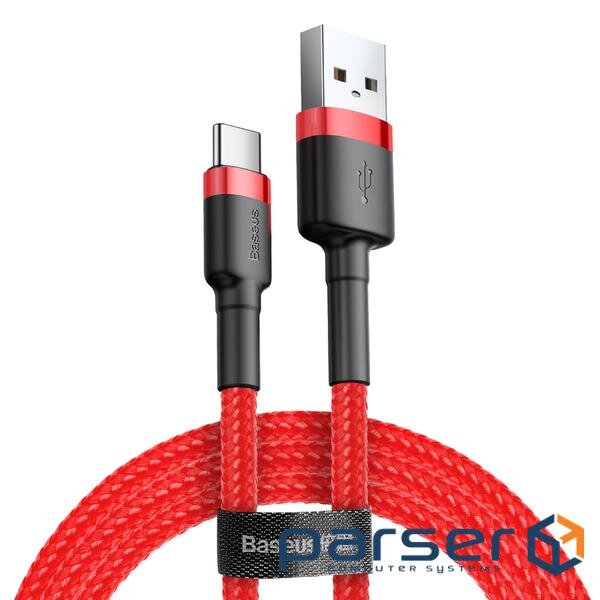 Date cable USB 2.0 AM to Type-C 2.0m 3A Red Baseus (CATKLF-C09) (CATKLF-C09 2m )