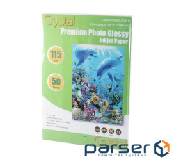 Фотопапір Crystal, самоклеючий, глянсовий, A4, 115 г/м2, 50 арк (ST-A4-115-50) (ST-A4-115-50)