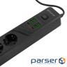 Сетевой фильтр Proove Power Strip P-04 (4 розетки + 4 USB + 2 Type-C) 3М black (PSP442430001)