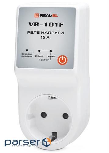 Реле напруги REAL-EL VR-101F, white (EL122300009)