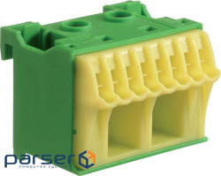 QiuckConnect PE-клема 2x16мм2+8x4мм2 ширина 45мм (KN10E)