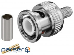 Штекер FreeEnd-BNC/50ohm,/M обжимний конектор RJ58/U Gold (75.01.1333-1)