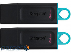 Set of 2 flash drives KINGSTON DataTraveler Exodia 64GB Black/White (DTX/64GB-2P)