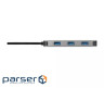 Хаб Acer 7in1 USB-С > 3xUSB-A3.2/HDMI/USB-C/PD/SD, 0.15м, сірий (HP.DSCAB.018)