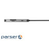 Хаб Acer 7in1 USB-С > 3xUSB-A3.2/HDMI/USB-C/PD/SD, 0.15м, сірий (HP.DSCAB.018)