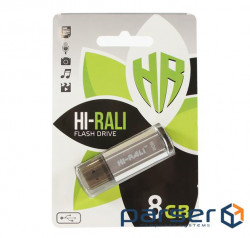 Флеш-накопитель Hi-Rali 8 GB Stark Series Silver (HI-8GBSTSL)