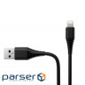 Дата кабель USB 2.0 AM to Lightning 1.0m black ColorWay (CW-CBUL024-BK)