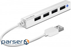 USB хаб SPEED-LINK Snappy Slim USB 2.0 Passive White 4-Port (SL-140000-WE)