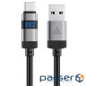 Кабель ACEFAST C15-04 USB-A to USB-C zinc alloy digital display braided charging dat (6974316283737)