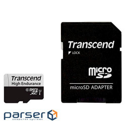 Карта пам'яті TRANSCEND microSDXC High Endurance 64GB UHS-I Class 10 + SD-adapter (TS64GUSD350V)