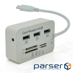 USB хаб YT-TCA3H3+CR-W 3-port