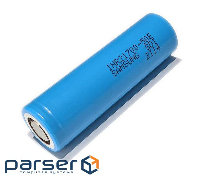 Акумулятор SAMSUNG Li-Ion 21700 21700 4900mAh 3.6V FlatTop (INR21700-50E)