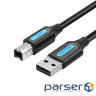 Кабель для принтера USB 2.0 AM/BM 2.0m 480Mbps PVC black Vention (COQBH)